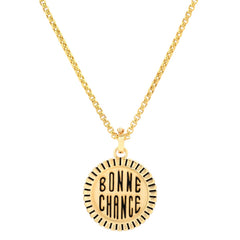 Bonne Chance Pendant - Yellow Gold