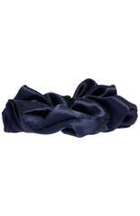 Large Scrunchie - Silk Charmeuse - Silk Charmeuse Navy