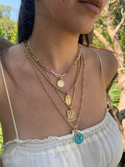 Large Turquoise Zodiac Necklace - (By Special Order)